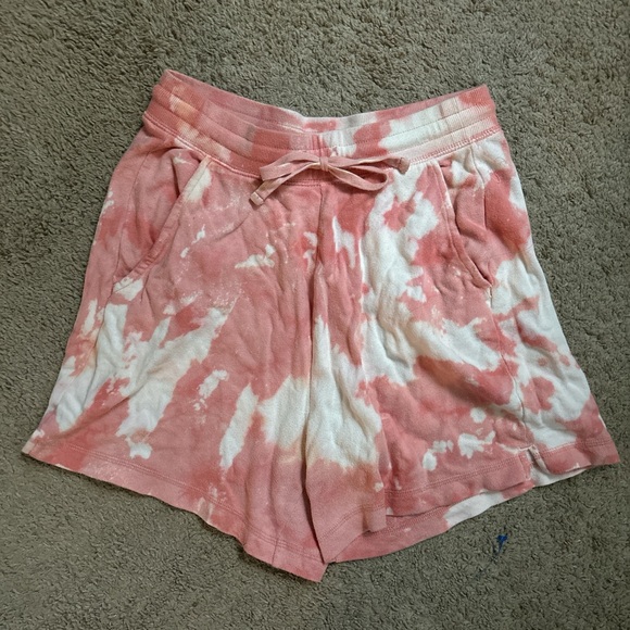 Light Orange Tie Dye Shorts Size S - Picture 1 of 5